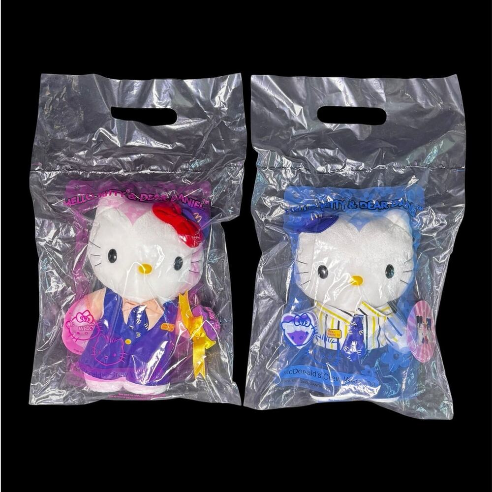 2000 McDonald's Crew Wedding Hello Kitty and Dear Daniel Sanrio Kawaii Plush
